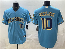 Milwaukee Brewers #10 Sal Frelick Light Blue Limited Jersey