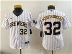 Milwaukee Brewers #32 Jacob Misiorowski Youth White Limited Jersey