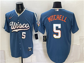 Milwaukee Brewers #5 Garrett Mitchell Blue 2026 City Connect Jersey