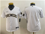 Milwaukee Brewers Youth White Limited Team Jersey