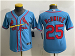 St. Louis Cardinals #25 Mark McGwire Youth Light Blue Limited Jersey
