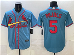 St. Louis Cardinals #5 Albert Pujols Light Blue Limited Jersey