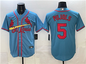 St. Louis Cardinals #5 Albert Pujols Light Blue Limited Jersey