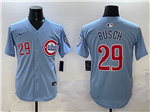 Chicago Cubs #29 Michael Busch 2025 Light Blue City Connect Limited Jersey
