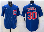 Chicago Cubs #30 Kyle Tucker Blue Limited Jersey