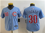 Chicago Cubs #30 Kyle Tucker Youth 2025 Light Blue City Connect Limited Jersey