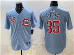 Chicago Cubs #35 Justin Steele 2025 Light Blue City Connect Limited Jersey