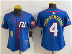 National League #4 Pete Crow-Armstrong Women's Blue 2025 MLB All-Star Limited Jersey