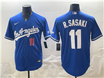Los Angeles Dodgers #11 Roki Sasaki Blue Alternate Limited Jersey