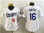 Los Angeles Dodgers #16 Will Smith Women's White 2026 Gold Collection Jersey