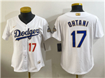 Los Angeles Dodgers #17 Shohei Ohtani Women's White 2026 Gold Collection Jersey