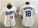 Los Angeles Dodgers #18 Yoshinobu Yamamoto Women's White 2026 Gold Collection Jersey