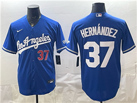 Los Angeles Dodgers #37 Teoscar Hernandez Blue Alternate Limited Jersey