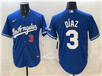 Los Angeles Dodgers #3 Edwin Diaz Blue Alternate Limited Jersey