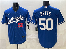 Los Angeles Dodgers #50 Mookie Betts Blue Alternate Limited Jersey