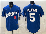 Los Angeles Dodgers #5 Freddie Freeman Blue Alternate Limited Jersey
