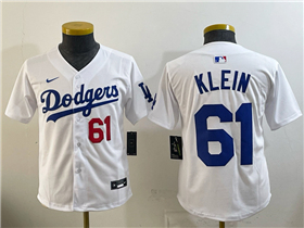Los Angeles Dodgers #61 Will Klein Youth White Limited Jersey