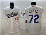 Los Angeles Dodgers #72 Miguel Rojas White 2026 Gold Collection Jersey