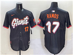 San Francisco Giants #17 Heliot Ramos Black 2025 City Connect Limited Jersey