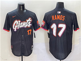 San Francisco Giants #17 Heliot Ramos Black 2025 City Connect Limited Jersey
