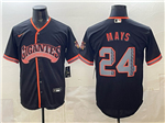 San Francisco Giants #24 Willie Mays Black Alternate Limited Jersey