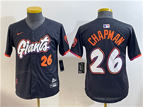 San Francisco Giants #26 Matt Chapman Youth Black 2025 City Connect Limited Jersey