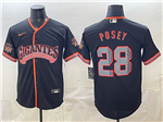 San Francisco Giants #28 Buster Posey Black Alternate Limited Jersey