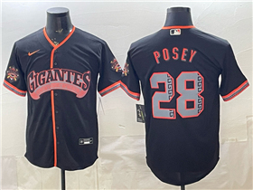 San Francisco Giants #28 Buster Posey Black Alternate Limited Jersey