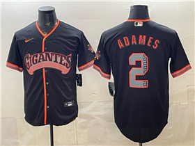 San Francisco Giants #2 Willy Adames Black Alternate Limited Jersey