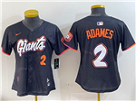 San Francisco Giants #2 Willy Adames Women's Black 2025 City Connect Limited Jersey