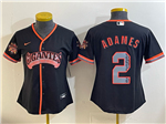 San Francisco Giants #2 Willy Adames Women's Black Alternate Limited Jersey