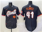 San Francisco Giants #41 Wilmer Flores Black 2025 City Connect Limited Jersey