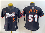 San Francisco Giants #51 Jung Hoo Lee Women's Black 2025 City Connect Limited Jersey