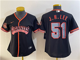 San Francisco Giants #51 Jung Hoo Lee Women's  Black Alternate Limited Jersey