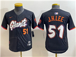 San Francisco Giants #51 Jung Hoo Lee Youth Black 2025 City Connect Limited Jersey