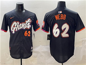 San Francisco Giants #62 Logan Webb Black 2025 City Connect Limited Jersey