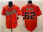 San Francisco Giants #62 Logan Webb Orange Limited Jersey