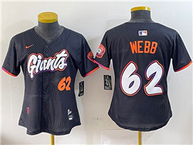 San Francisco Giants #62 Logan Webb Women's Black 2025 City Connect Limited Jersey