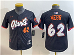 San Francisco Giants #62 Logan Webb Youth Black 2025 City Connect Limited Jersey