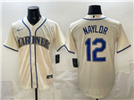 Seattle Mariners #12 Josh Naylor Cream Limited Jersey
