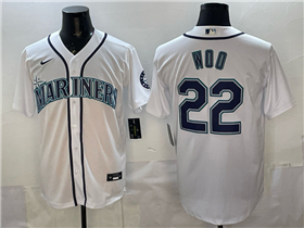 Seattle Mariners #22 Bryan Woo White Limited Jersey