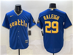 Seattle Mariners #29 Cal Raleigh Royal 2023 City Connect Jersey