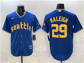 Seattle Mariners #29 Cal Raleigh Royal 2023 City Connect Jersey