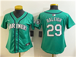 Seattle Mariners #29 Cal Raleigh Women's Green Limited Jersey