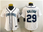 Seattle Mariners #29 Cal Raleigh Women's White Limited Jersey