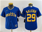 Seattle Mariners #29 Cal Raleigh Youth Royal 2023 City Connect Jersey