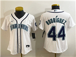 Seattle Mariners #44 Julio Rodríguez Women's White Limited Jersey