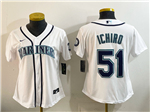 Seattle Mariners #51 Ichiro Suzuki Women's White Limited Jersey