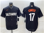 Baltimore Orioles #17 Colton Cowser Black City Connect Jersey