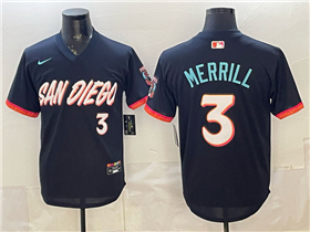 San Diego Padres #3 Jackson Merrill Navy 2026 City Connect Jersey